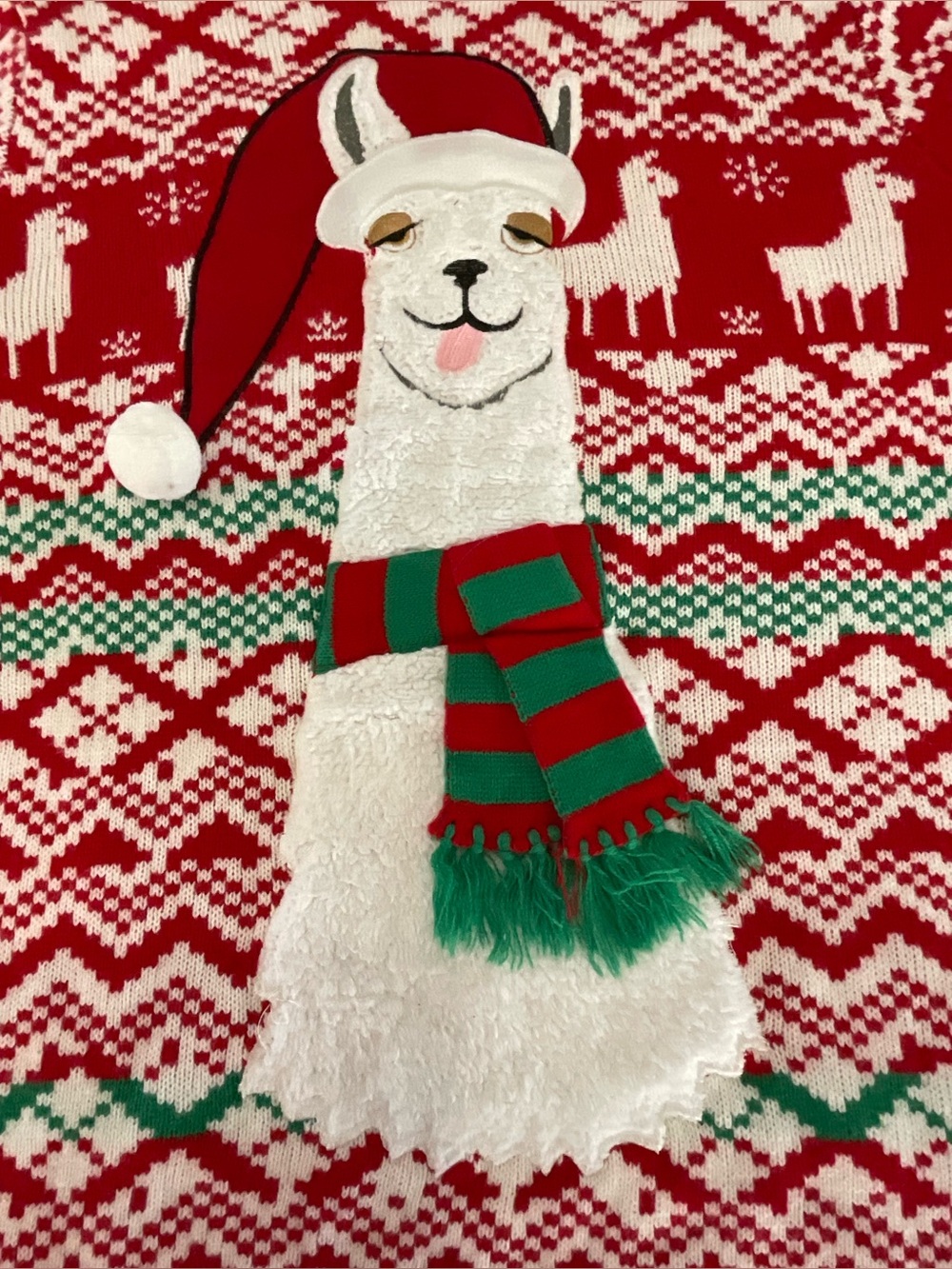 Jolly Sweaters Ugly Christmas Sweaters Llama Santa Women’s L/G - Picture 2 of 6